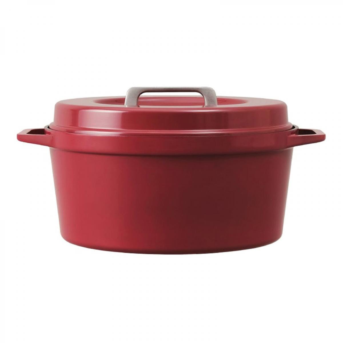 アイリスオーヤマ 無加水鍋 COTOCO 26cm SMKSN-S26 ビーツレッド IH ガス火 両手鍋 煮る 蒸す 炊く 茹でる 焼く 炒める