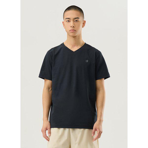男性デュアルフレックス レギュラーフィット Vネック Tシャツ BLK / QQ111TRS32