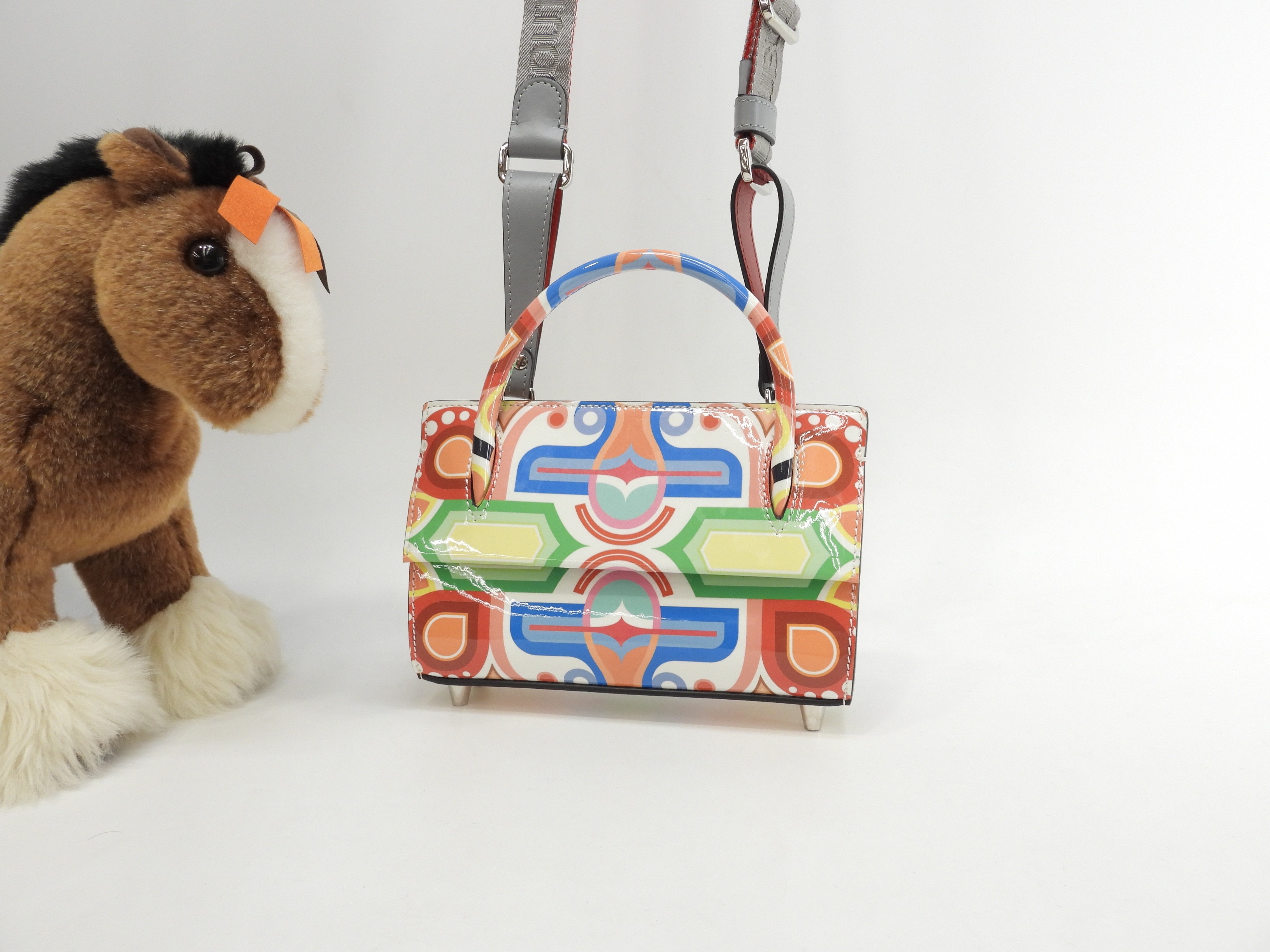 ポシェット エナメル/マルチカラー s付ミニハンドバッグ@ 1