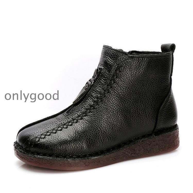 ブーツ レディース 牛革 本革 裏ボア ショートブーツ サイドジップ 革靴 レザーシューズ 秋冬 暖かい やわらか