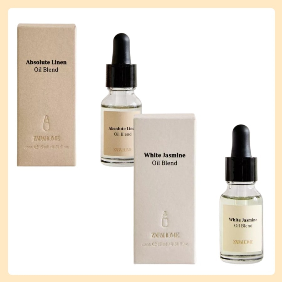 ZARA HOME アロマオイル 15ml 2種1択（ABSOLUTE LINEN/WHITE JASMINE）
