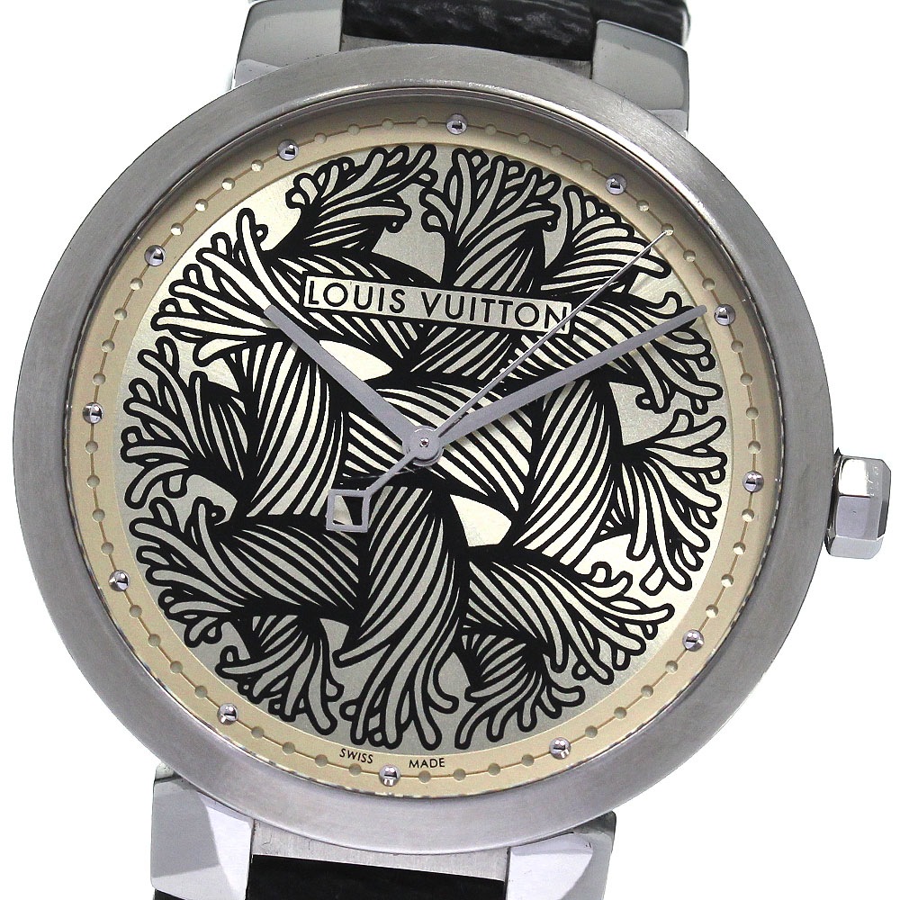 ルイヴィトン LOUIS VUITTON Q1D06 タンブール クリストファーネメス 59本限定 クォーツ メンズ 箱保証書付き_805353【中古】
