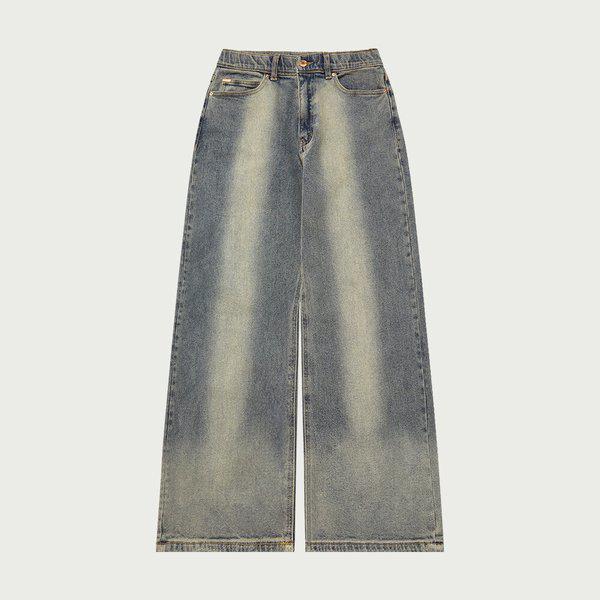 []女性用ヒドゥンバンディングバックブラッシュスーパーワイドデニムパンツ_297(10540-155-804-10)