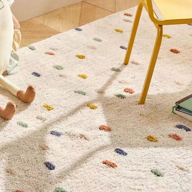 『目玉新商品』 カーペット 水玉フロアマット シンプルラグ 寝室 カラフルドット ラグ