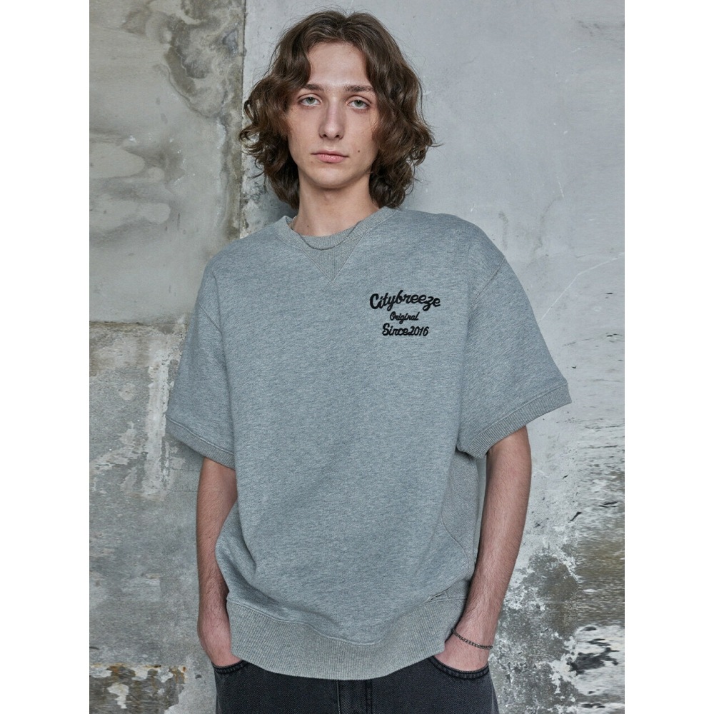 CITYBREEZE 男性用 CTBRZ ショートスリーブスウェットシャツメランジグレー
