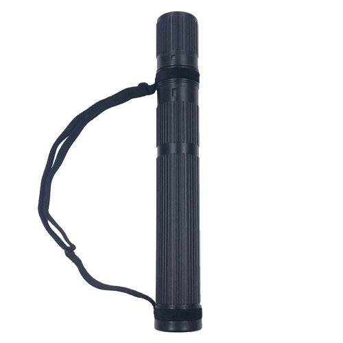 （まとめ買い）スライドケース バンド付き 径85mm 丸型 ブラック A2～A0用 014-0036 [x3]