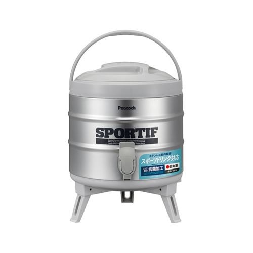 ウォータージャグ 6.1L 保温 保冷 スポーツドリンク対応 コック部抗菌加工 大容量 水分補給 ピーコック ステンレスキーパー