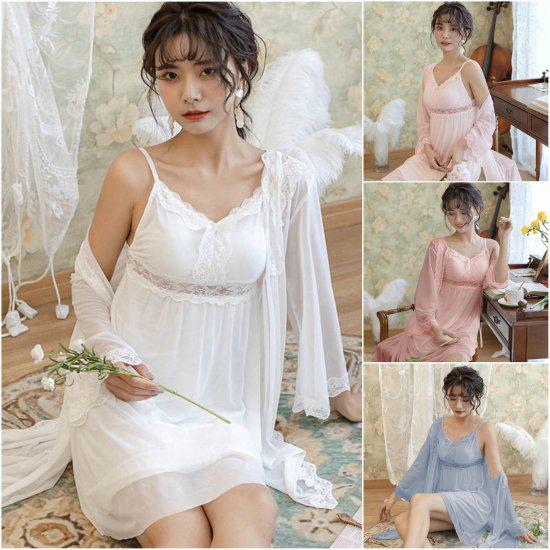 取寄パジャマ ルームウェア レディース キャミワンピース キャミワンピ 膝丈 羽織 部屋着 寝間着 2点セット ワンサイズ おうち おうち時間 ネグリジェ セットアップ ワンピース 大人 セクシー 透