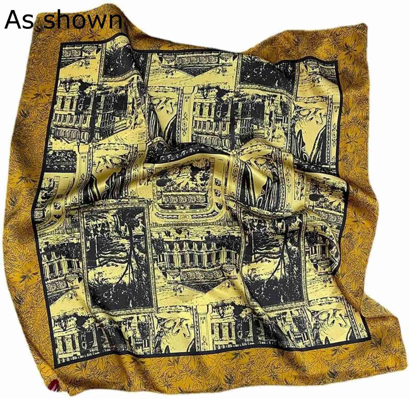 【20%OFFクーポン～】絹のスカーフ ヴィンテージ春と秋の夏のスクエアスカーフスカーフデュアルユース装飾ネックスカーフマルベリースカーフ プリントスカーフ