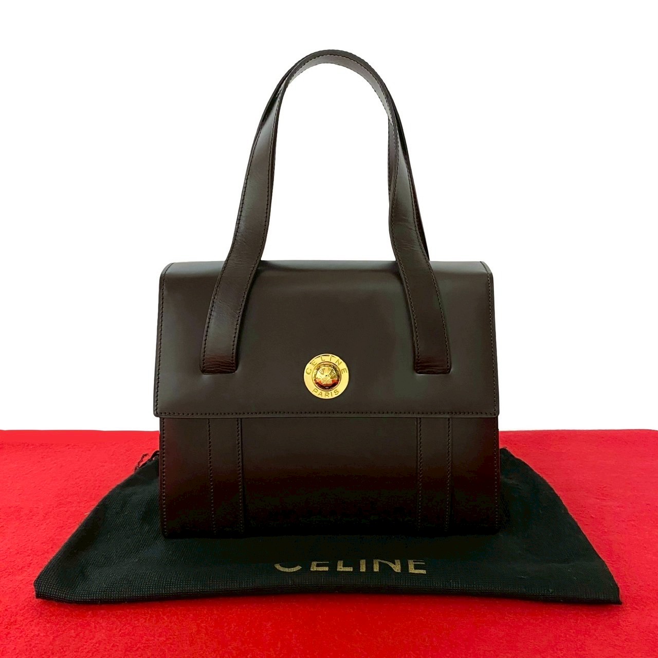 ヴィンテージ スターボール 金具ハンドバッグ レザー ブラウン 34136 57,900円