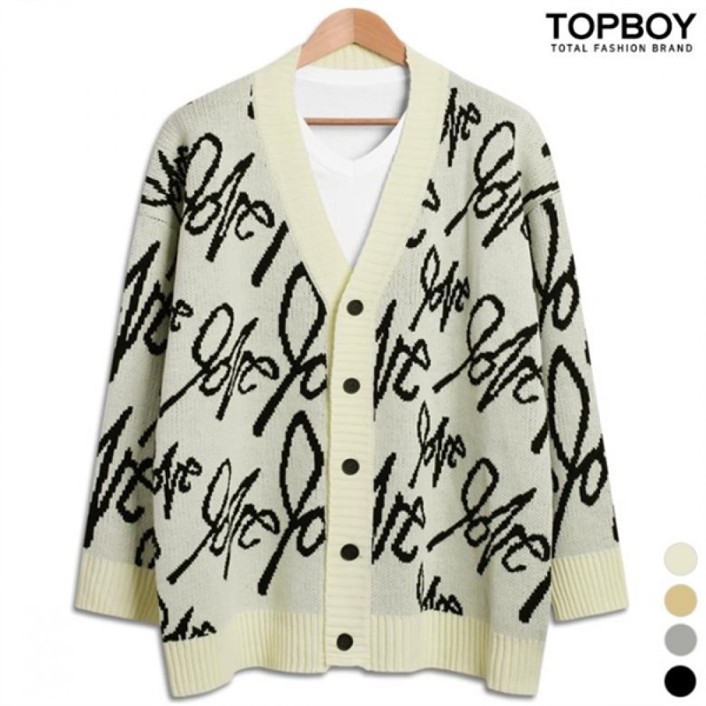 (トップボーイ) ラブオーバーフィット Vネックカーディガン (NL043)