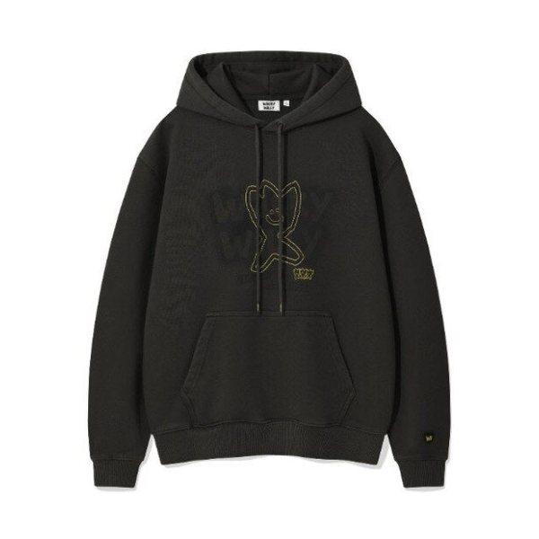 ワキウィリーフード KQJ WA2503HD13CH キキ ピグメント グラフィック フード スウェット グレー