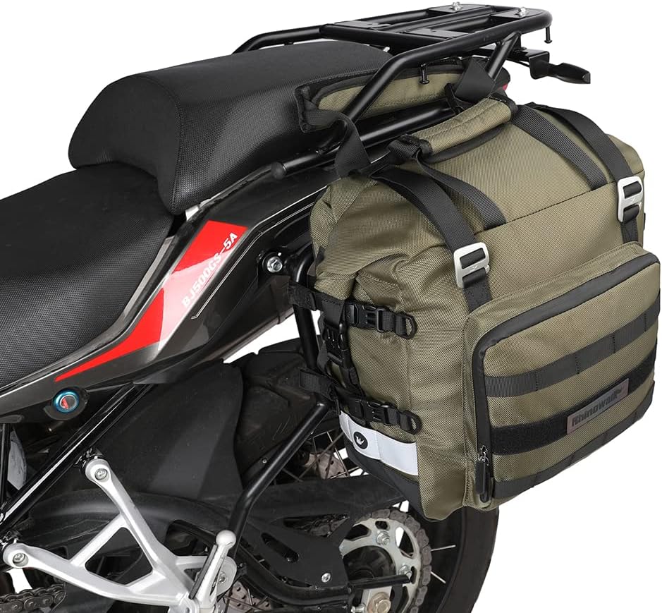 防水サイドバッグ クイックリリース 20L 棚付き グリーン MT2040-G