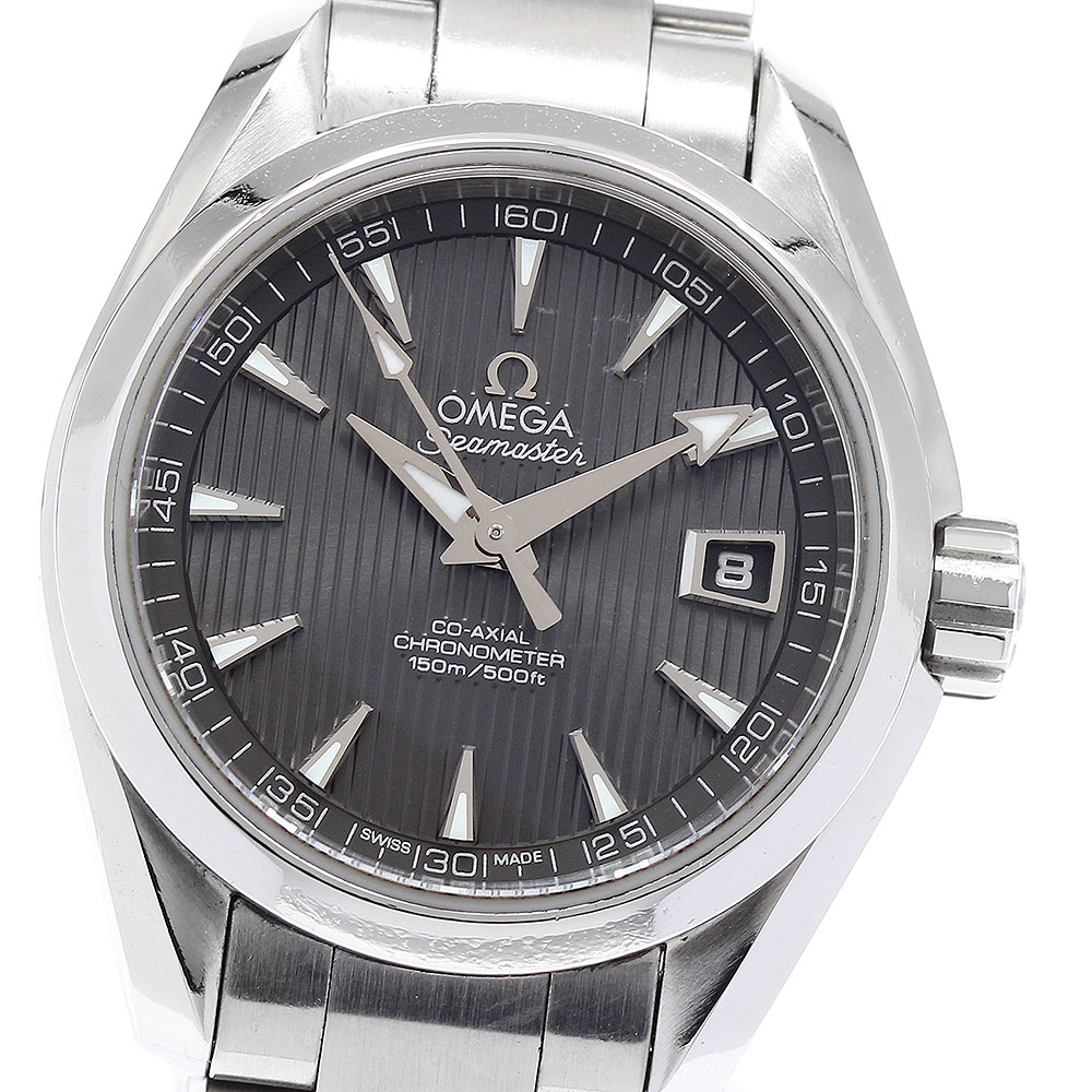 オメガ OMEGA 231.10.30.20.06.001 シーマスター アクアテラ デイト 自動巻き レディース 保証書付き_886838【中古】