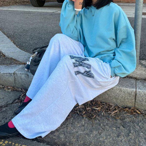 (PT) マイワイドパンツ 春 女性 バンディングパンツ ワイド