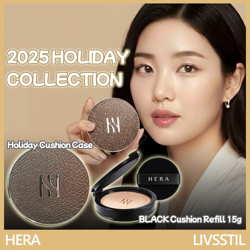 【NEW】【2025 HOLIDAY COLLECTION】ブラッククッション リフィル 1個 + クッションケース (メタリックレザー) 1個 / クッションファンデーション 限定版ケース
