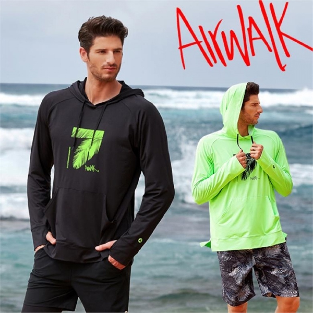 (エアワーク) エアワークサーフメンズラッシュガードフード付き Tシャツ Yawe5068/RashGuard ラッシュガード水着ビーチウェア