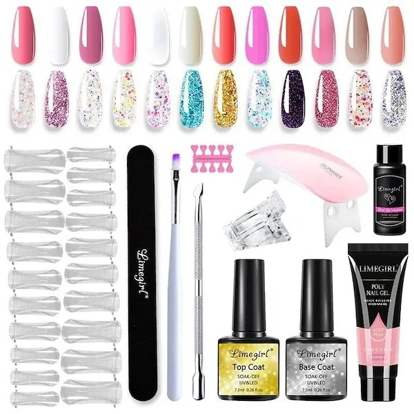 Qoo10] 11点 セット延長ポイル ジェルネイルキ