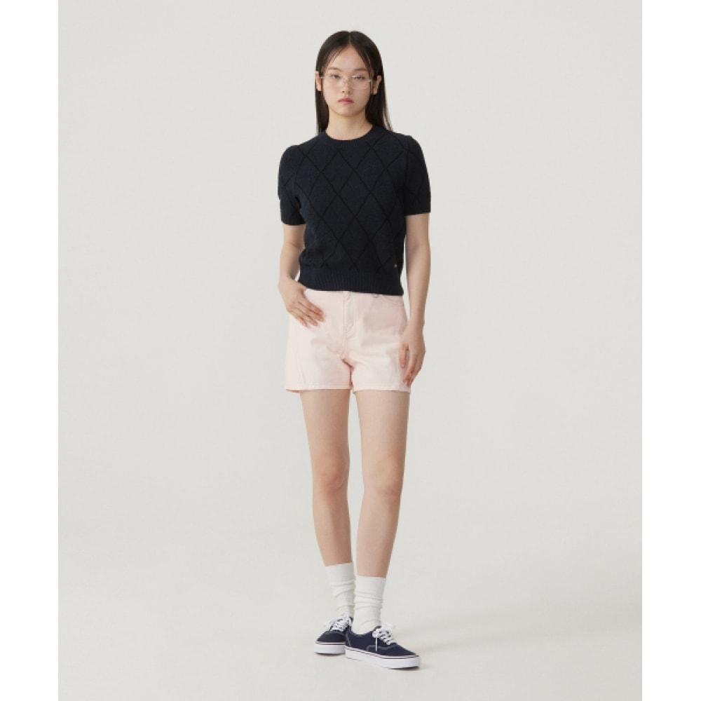 カバーナットウーマンダイイングデニムショーツライトピンク