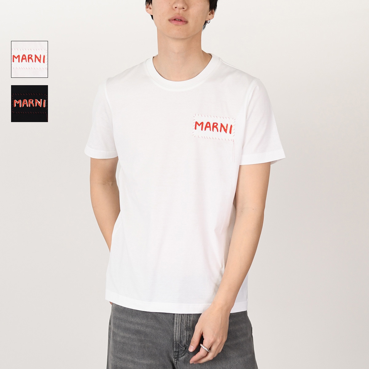 トップス Tシャツ クルーネック HUMU0198X0 UTC446 メンズ アイボリー ホワイト コットン 半袖 ロゴT 春 夏 26,775円