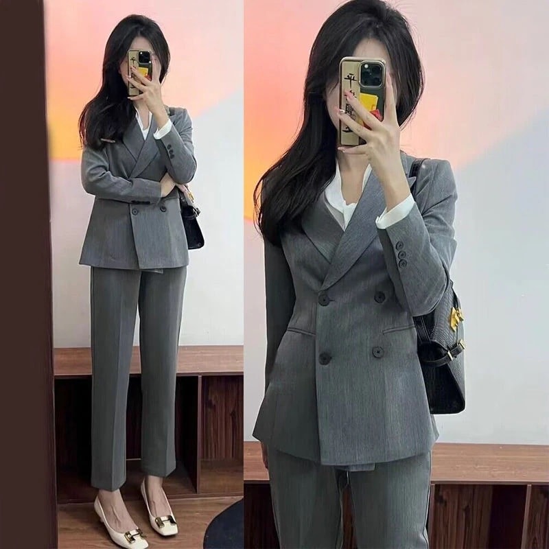 スーツセットアップ卒業式 入学式グレースーツレディース上質感2025作大学生カジュアルジャケットワイドパンツ2点セット入園式生活応援ビジネス特集 5,059円