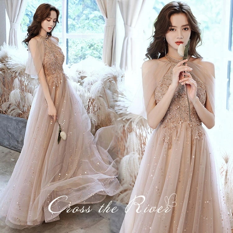 超人気,大特価 パーティードレス 韓国 ピアノ 発表会ドレス 高校生 大人 ロングドレス 演奏会用 結婚式 ワンピース スパンコール ミモレ丈 イブニングドレス フォーマル スパンコール かっこいい