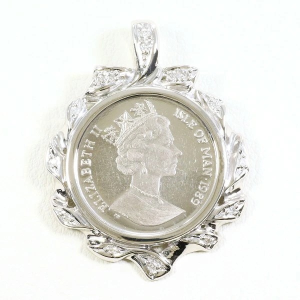 マン島キャット 1/5oz 白金 PT1000 PT850 ペンダントトップ 【中古】