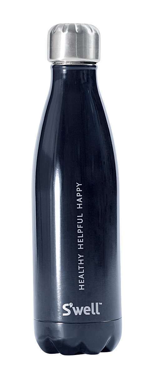 S well 真空断熱ステンレススチールウォーターボトル ダブル壁 17オンス オーシャンブルー 17oz ブラック SWB-BLK01