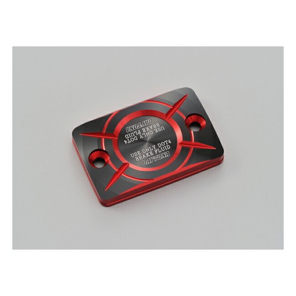 マスターシリンダーキャップ バイク 角型 マスター シリンダー キャップ H-B/レッド D98274