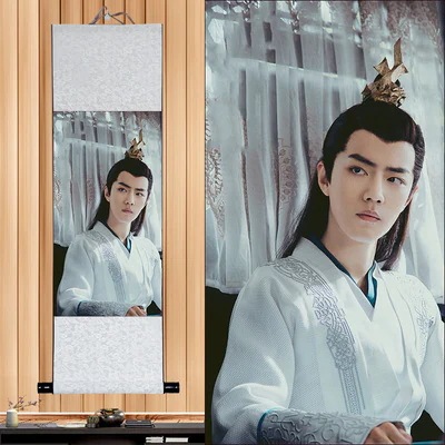 中国ドラマ『陳情令(The Untamed)』原作『魔道祖師』 魏無羨役 俳優肖戰 慶餘年 言冰雲 他のキャラの中国風巻物掛け絵 約35*100cm