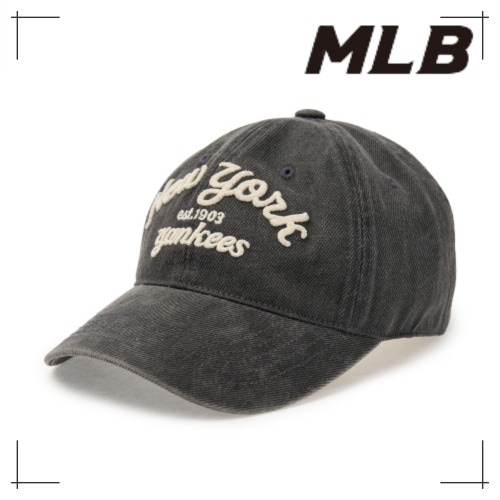 MLB公式正規品 キャップ Varsity Lettering Pigment Unstruck Ball Cap NY (Charcoal Grey) 6,943円