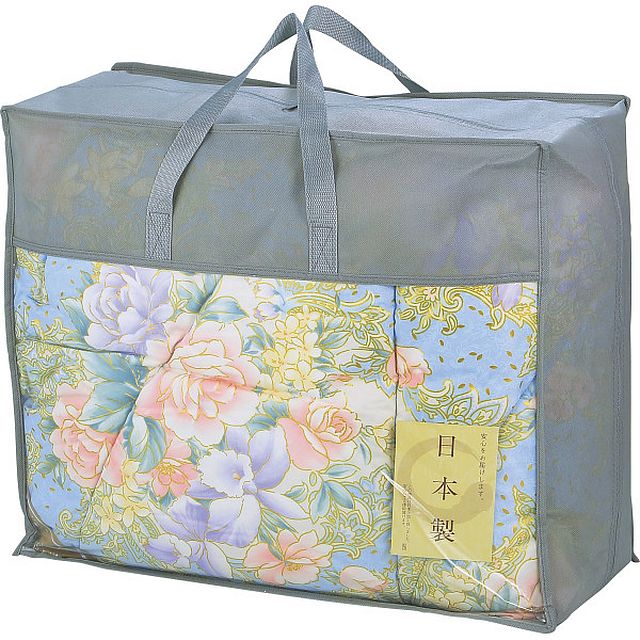 ダウン50%入り 日本製羽毛ふとん ブルー