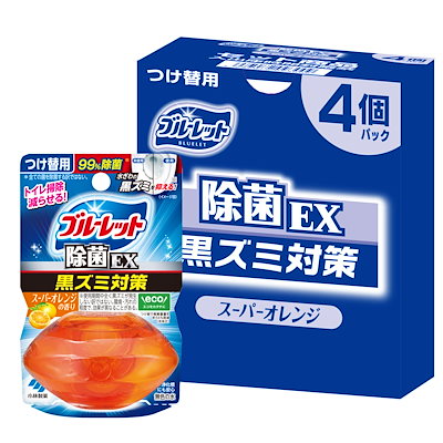 他サイト： ブルーレット 【まとめ買い】液体おくだけ除菌EX つけ替4個パック スーパーオレンジ 【Amazon.co.jp限定】の商品画像