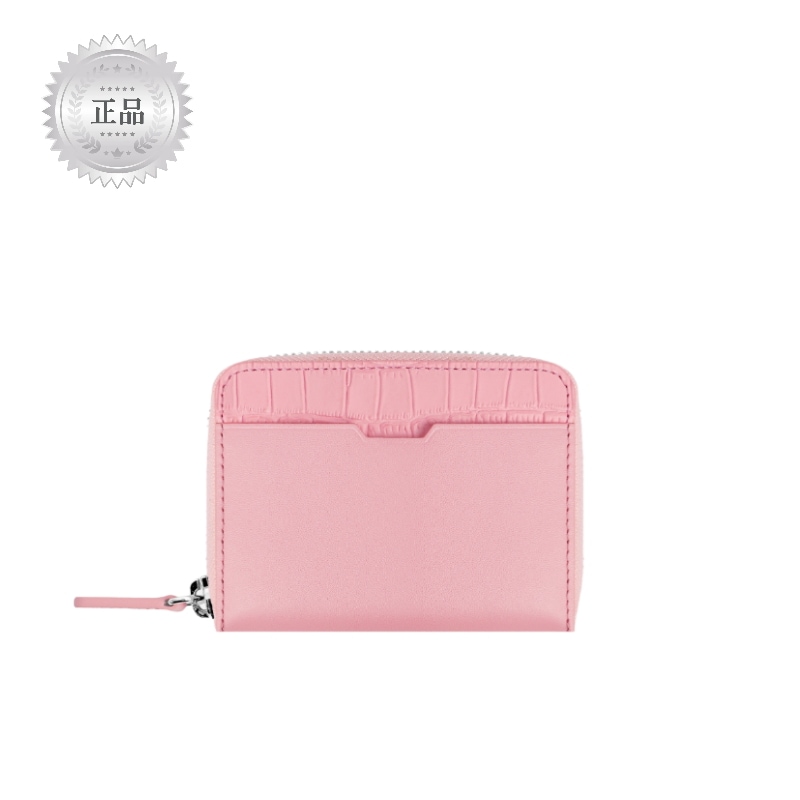 [正規品]Smith & Leather ジッパーアコーディオン財布 - ピンク