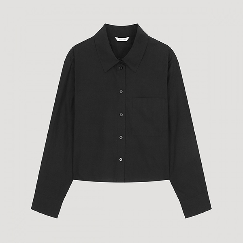 (シースミス) コットンベーシッククロップシャツ_SWWSTO32060_BK