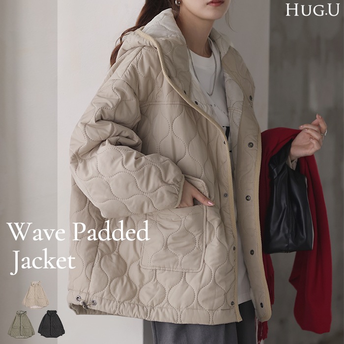 9月下旬入荷 ジャケット キルティング コート レディース アウター ジャンパー キルト フード 無地 刺繍 オーバーサイズ Vネック 中綿 羽織 暖かい ロング ミリタリー お尻が隠れる ライトアウ