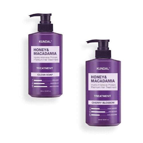 クンダルプロテイントリートメントクリーンソップ500ml +チェリーブラッサム500ml香り保湿栄養柔らかいヘアケア