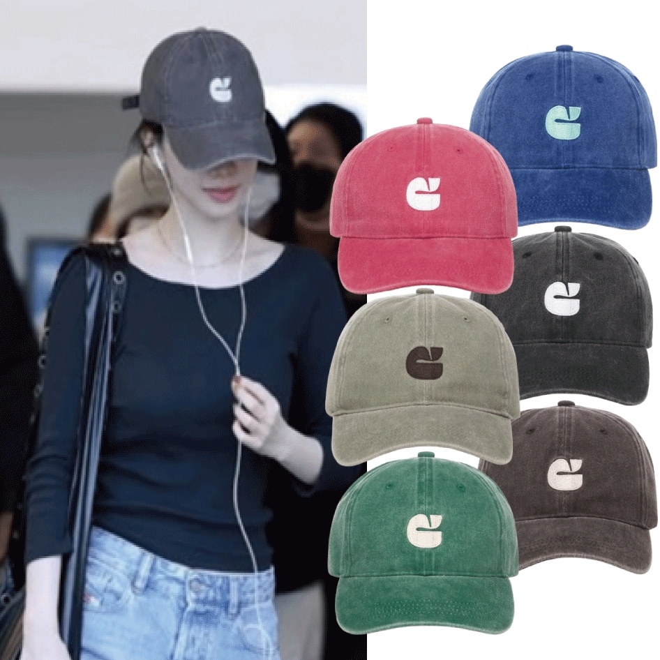 AESPA カリナ着用 New Logo Washed Cap (6 colors)