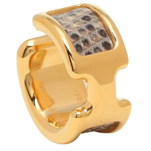 イヤリング イヤーカフ オランプ オンブレ LEZARD ゴールド金具 ブラウン ゴールド レディース H011115 CC 1B