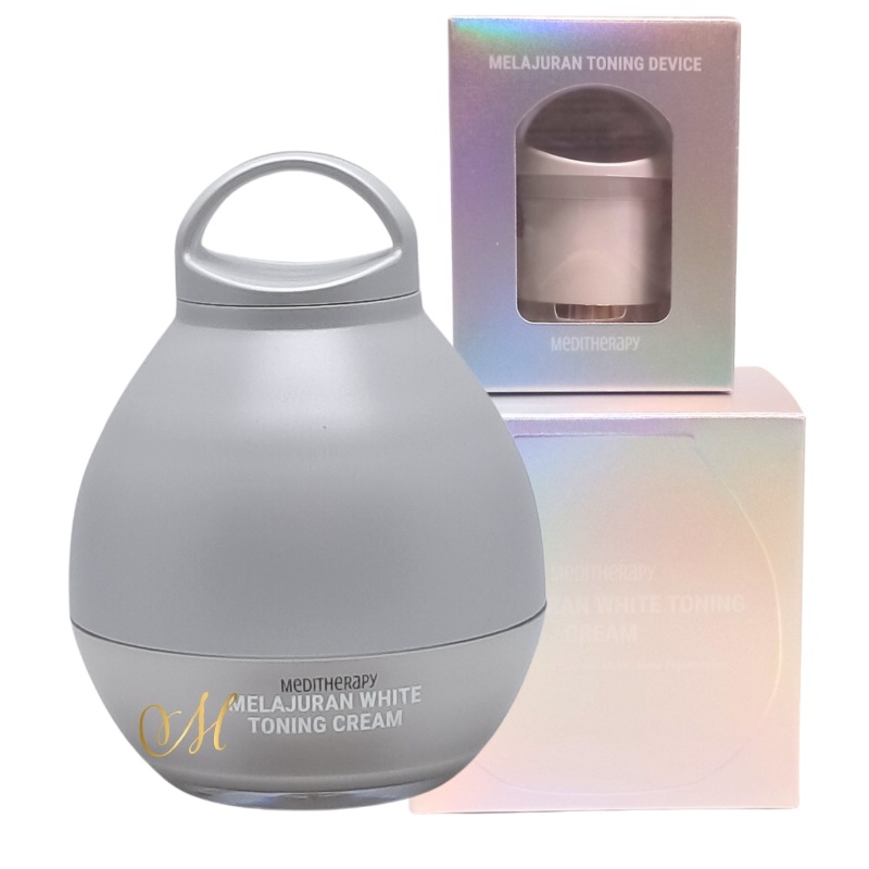 メラジュラン ホワイトトーニングクリーム & EMS美顔器 セット /グルタチオン ナイアシンアミド シミ消し トーンアップ トーニング 美顔器 EMS 白玉 美肌 シミ取りレーザ