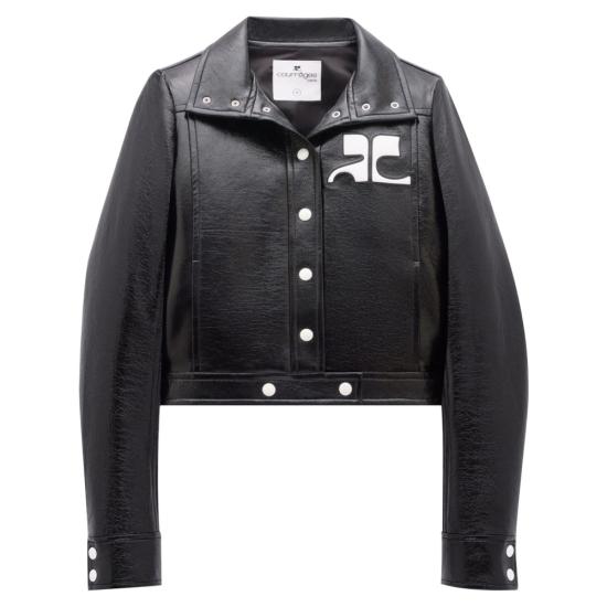 COURREGES Women Bikers Jacket PERCBL005VY 0014 9999 BLACK