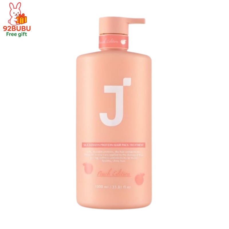 (人気 NEW)シルクケラチンプロテインヘアパックトリートメントピーチエディション1L/大容量/コンディショナー /韓国　ヘアトリートメント /ダメージヘアケア/ヘアケア/ホームケア/桃の香