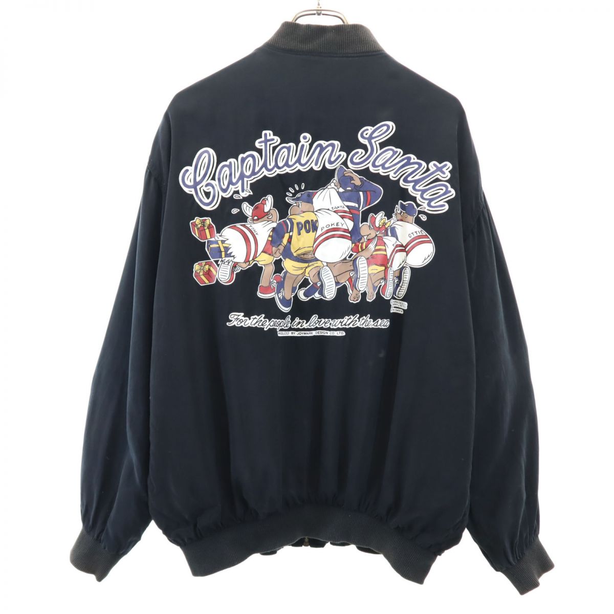 キャプテンサンタ バックプリント リバーシブル ジップジャケット ブラック系 CAPTAIN SANTA メンズ