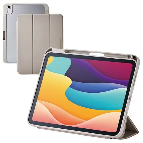 エレコム TB-A25RWVJM3GB iPad ケース 11インチ ( A16 )／10.9インチ 第10世代 マグネット式フラップ カバー グレージュ