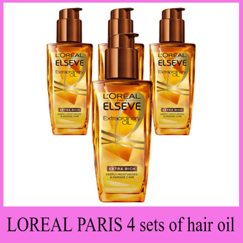 ロレアル パリ ヘアオイル エクストラリッチブラウン 100ml+4個