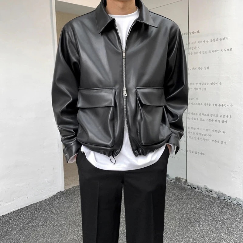 今年も人気！大きいサ野球服イズ ビジネス 百掛け PU皮ジャンパー メンズ無地トップス ライダース春秋アウターQYYF364 6,011円