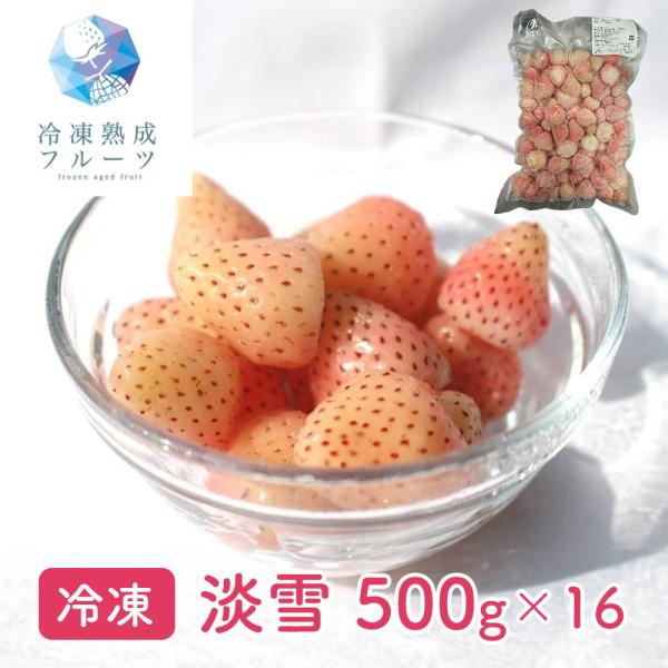 淡雪 500g×16パック / 冷凍フルーツ デザート 苺 いちご イチゴ 国産