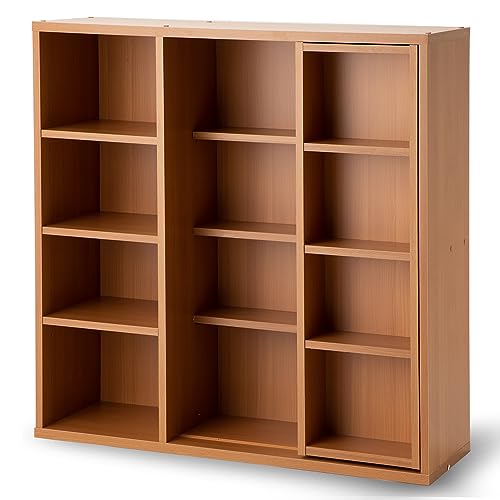 色：a)ナチュラル サイズ：a)シングル(幅90cm) アイリスオーヤマ 本棚 幅約90*奥行約29