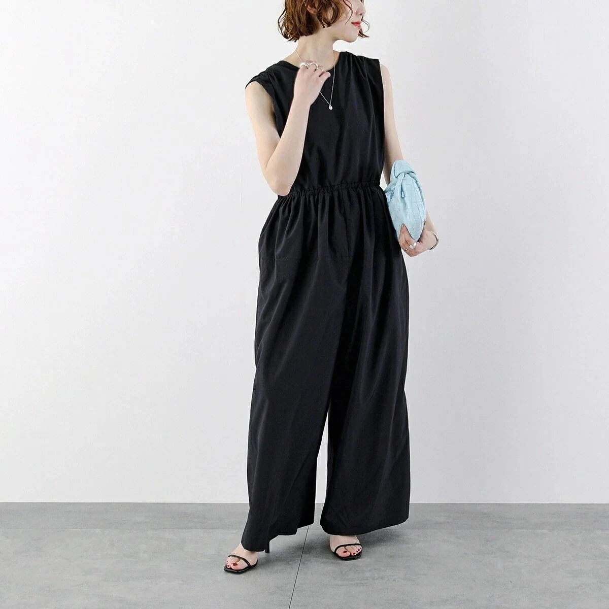 CEaRET シーレット オールインワン Back Detail All-in-one 251017 レディース コンビネゾン ワイドパンツ ノースリーブ クル