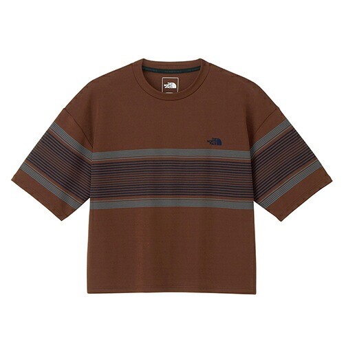 ショートスリーブフリーランパネルボーダークルー ランニング Tシャツ 半袖 ウィメンズ NTW12691-ES
